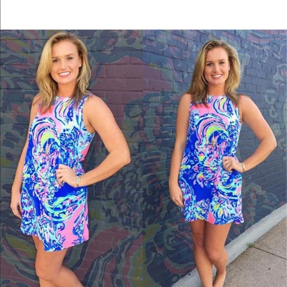 New Lilly pulitzer Jackie Shift Silk Dress - Picture 7 of 7